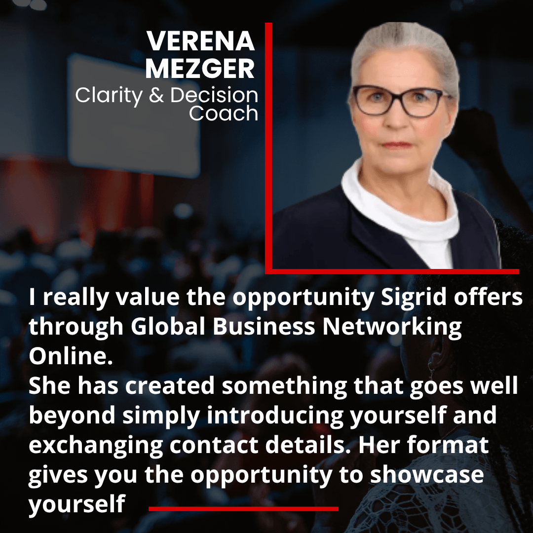 Networking Testimonial Verena Mezger Networking Testimonial Verena Mezger